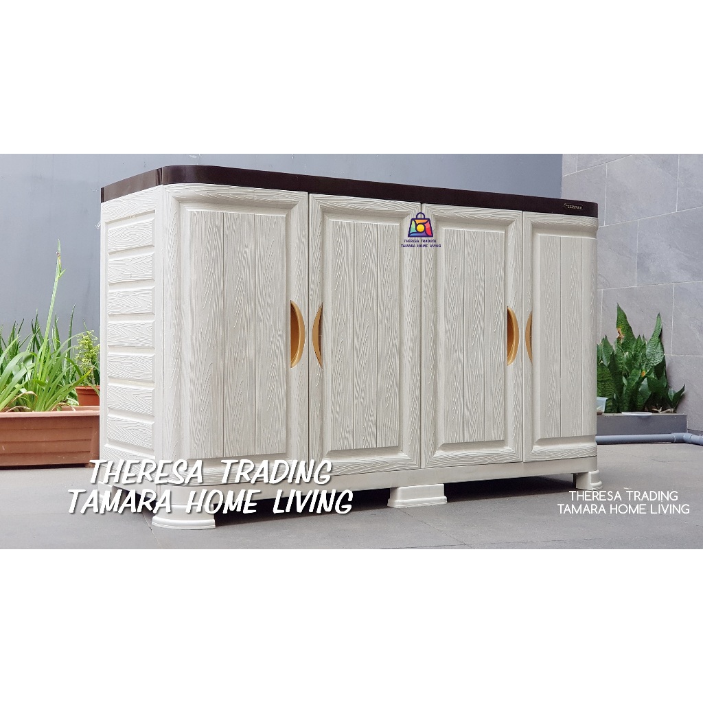 LEMARI PLASTIK MEJA TV RAK TV LED NAPOLLY 454 FURNITURE MODERN DESIGN 4 PINTU