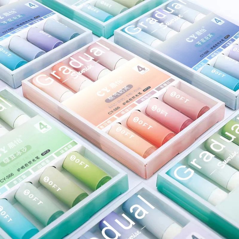 

MYUME.STORE || Highlighter Pastel Penanda Teks Set 4IN1 Alat Tulis Sekolah STABILO