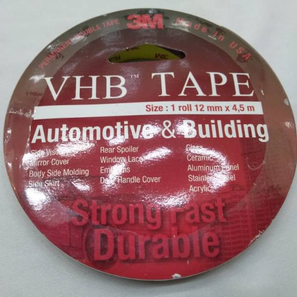 

Double Tape Isolasi BolakBalik 3M VHB 12mm x 45m Super Lengket Asli Termurah Surabaya y B2O5