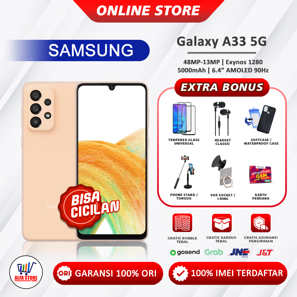 HP Samsung Galaxy A33 5G NFC RAM 6/128GB - 8/128GB - 8/256GB Garansi Resmi