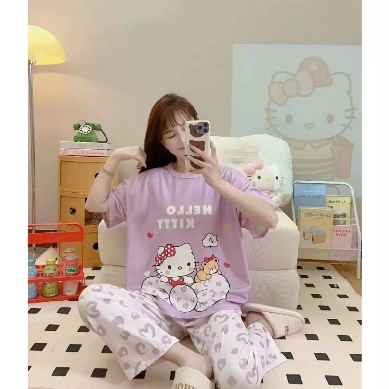 PIYAMA IMPORT CP HELLO KITTY UNGU