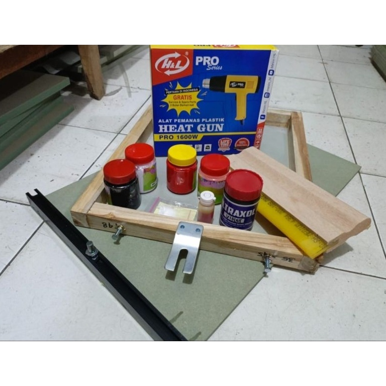 

paket Belajar Sablon kaos tinta Plastisol b HE7