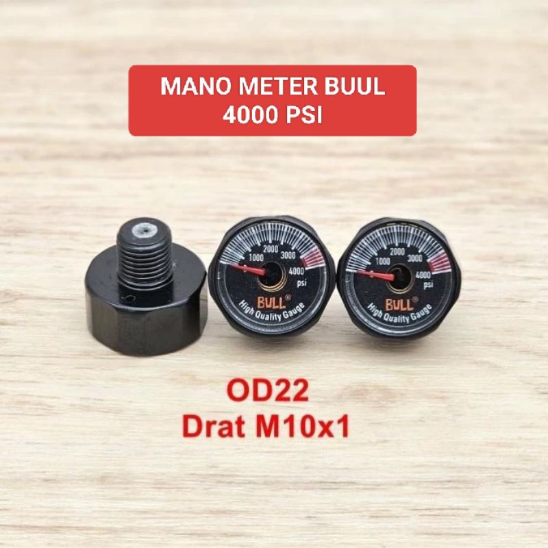 Manometer bull 4000 PSI hitam