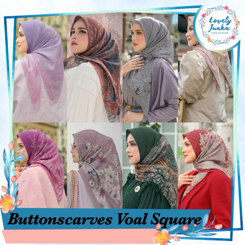 [READY] VOAL SQUARE BUTTONSCARVES | WONDERLAND SERIES | MAHARANI SERIES | SEVILLA SERIES | OPUNTIA S