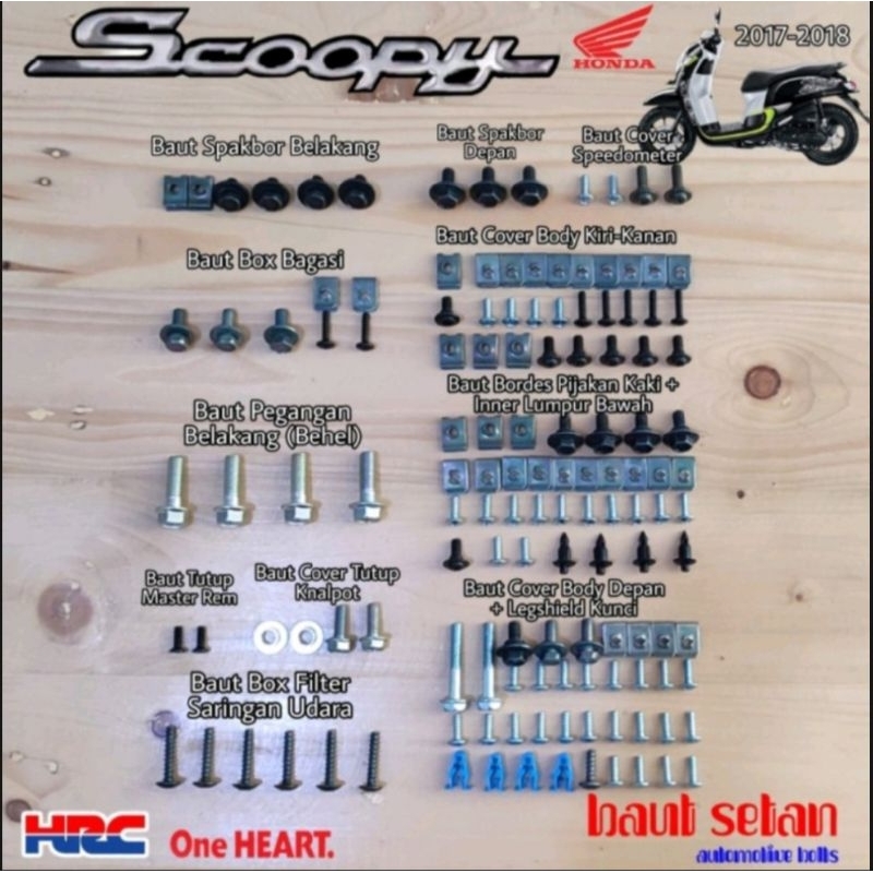 Baut fullset body honda scoopy Esp 2017 2018/baut fullbody scoopy esp