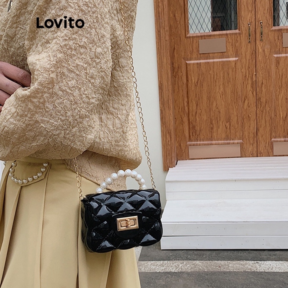 KODE C84U Lovito Tas Jelly Mini Anak Tas Jelly Mutiara Tas Jelly Karet Modis Tersedia Berbagai Warna