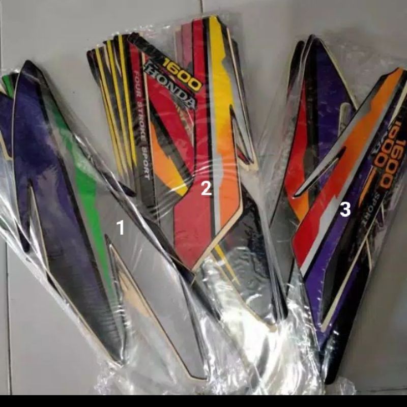 Striping sticker stiker motor Honda gl pro 97