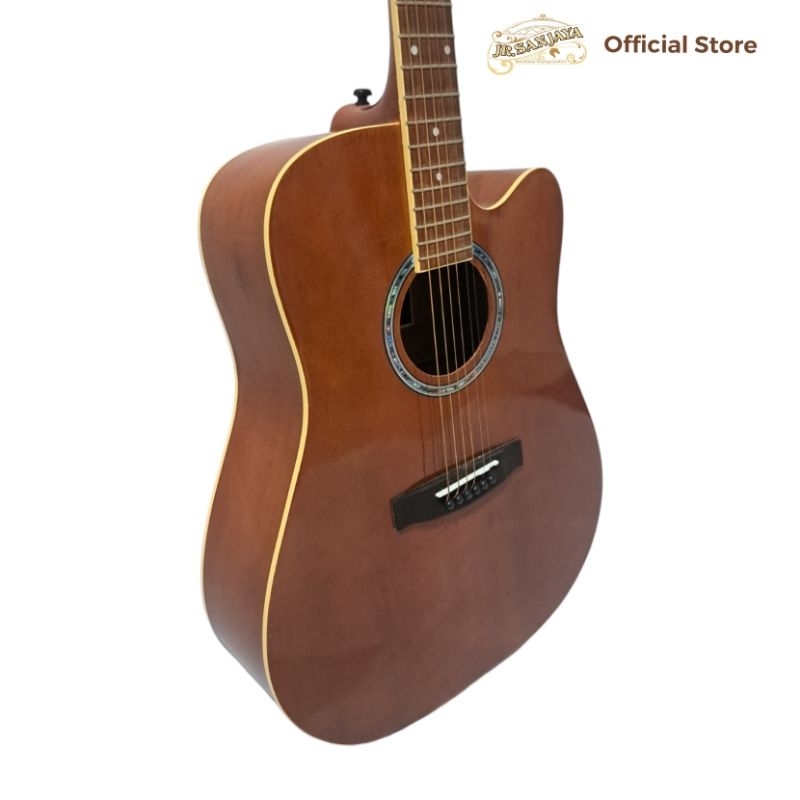 GITAR AKUSTIK/AKUSTIK ELECTRIK ORIGINAL JR.SANJAYA PATROL 02 SUDAH TANAM BESI GRATIS PACKING KAYU