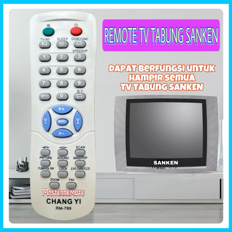 REMOT REMOTE TV SANKEN TV TABUNG MULTI / UNIVERSAL CY789