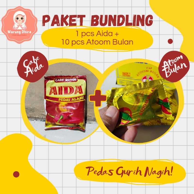 

Bundling 10 bungkus Atoom Bulan 1 bungkus Aida