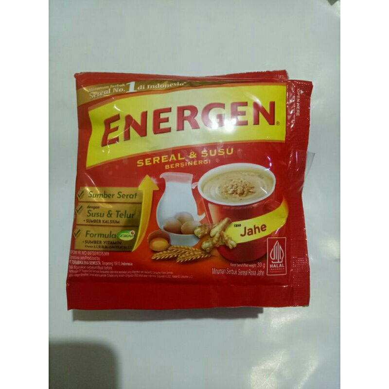 

Energen sereal & susu bersinergi rasa jahe 30gr 10s