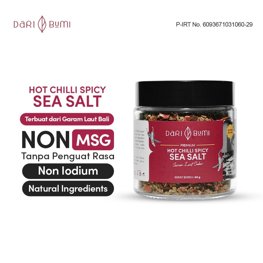 

Garam Laut Bali Rasa Cabai 60 Gram Hot Chilli Spicy Sea Salt Dari bumi