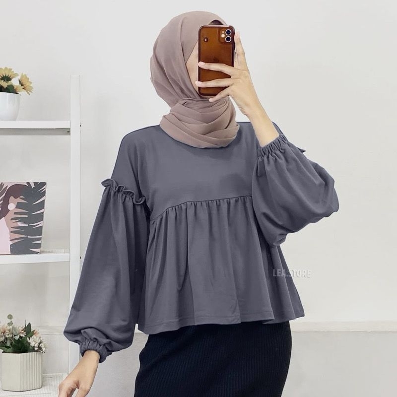 NEW PRODUCT MAHALINI BLOUSE RUFFLEY/BAJU ATASAN WANITA/KEMEJA WANITATEEBARU