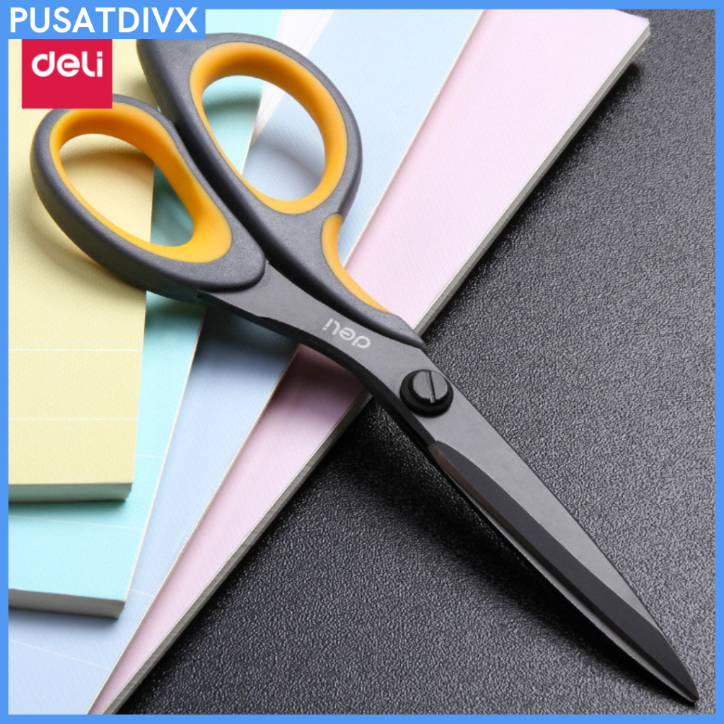 

SANJI DELI GUNTING KERTAS KARDUS BAHAN JAHIT MULTIFUNGSI STAINLESS STEEL BAJA 17.5CM 6027 BLACK HITAM