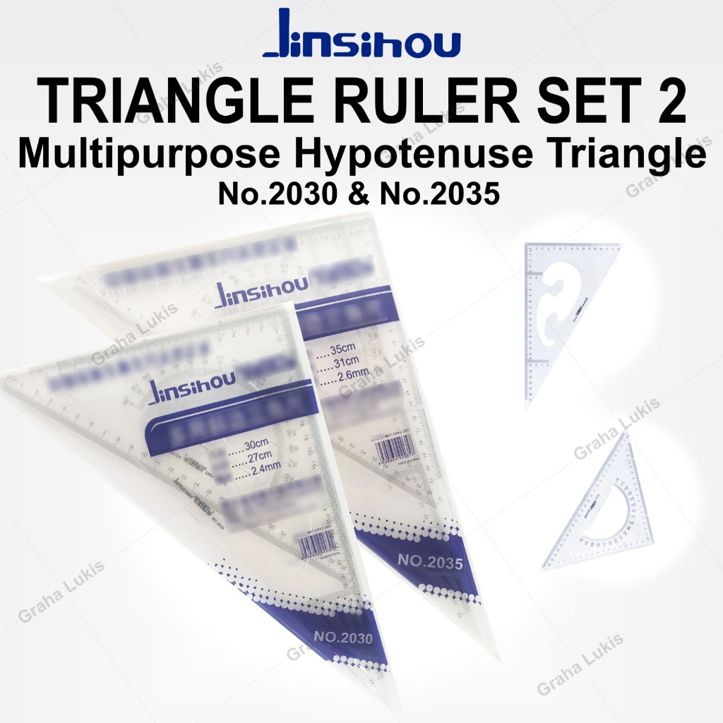 

Jinsihou Triangle Ruler Set 2 No. 2030 / No. 2035 - Penggaris Segitiga Set