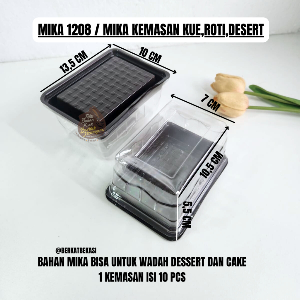 MIKA 1208 / MIKA COKLAT PERSEGI PANJANG / MIKA DESSERT