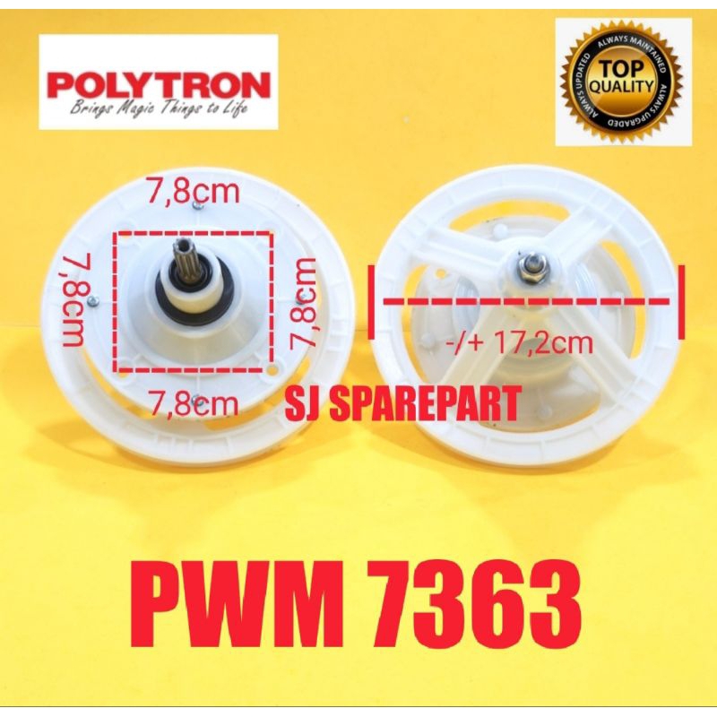 GEARBOX MESIN CUCI POLYTRON 2 TABUNG PWM 7363