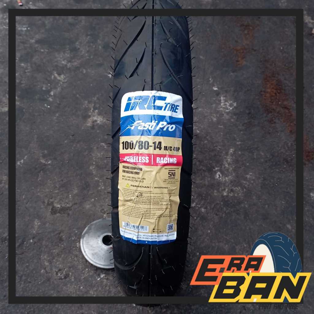 BAN LUAR IRC FASTI PRO 100 80 RING 14 TUBELESS
