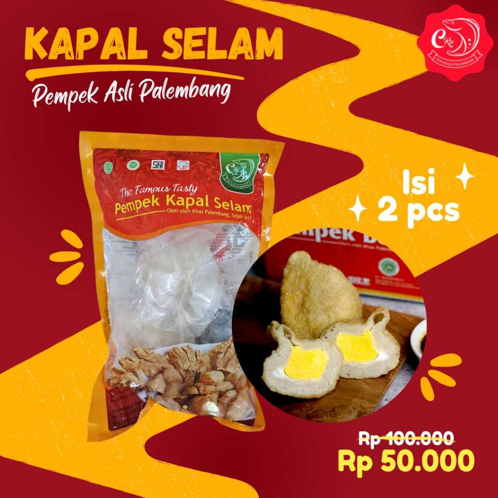 

Pempek Kapal Selam Jumbo Asli Palembang - Pempek Frozen Food (Pax B Isi 2)