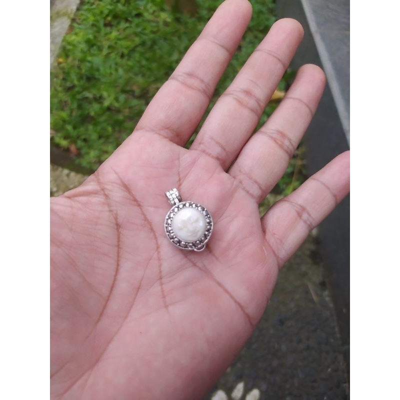 Liontin Tabung Perak 925 Motif ukir