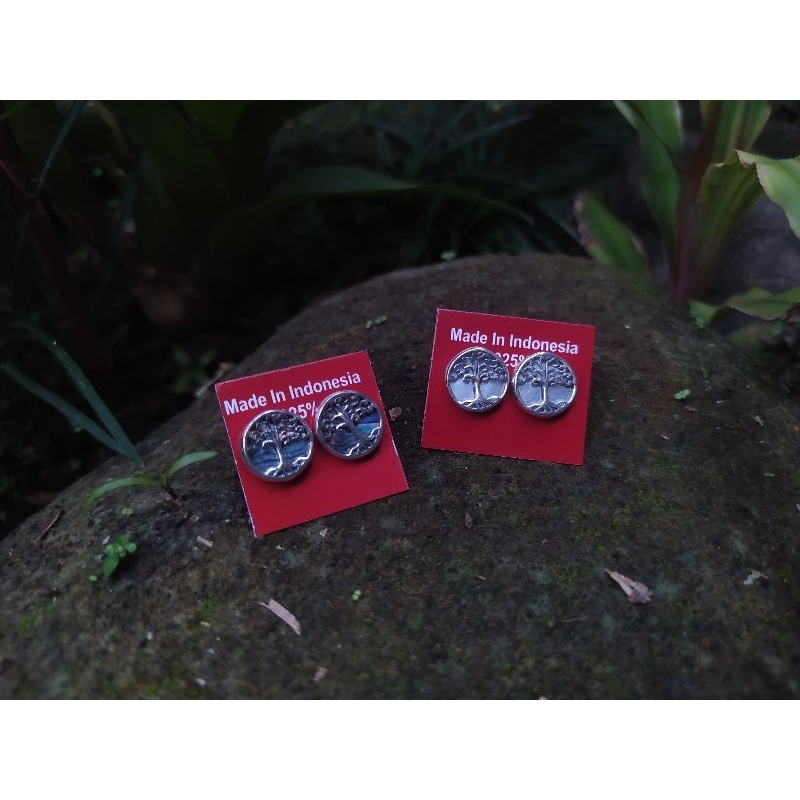 anting stud perak 925 kombinasi