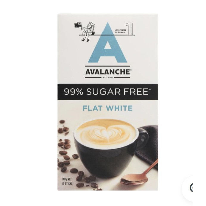 

Avalanche 99% Sugar Free Flat White 10 Pack