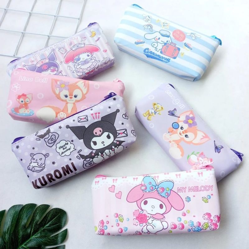 

[Jual murah] Pensil Case/Kotak Pensi/Tempat pensill Warna Warni Karakter Lucu Randon ATK