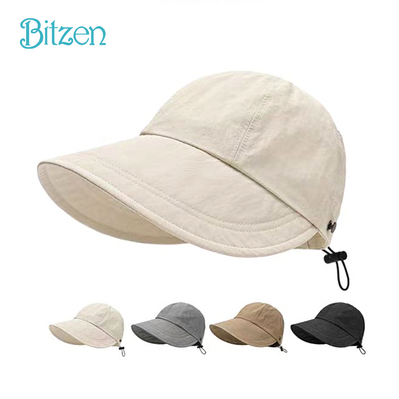 Molymoly.Store - Bitzen Topi Tepi Lebar Lipat nita Korea Topi nita Portabel Topi Olahraga nita Topi