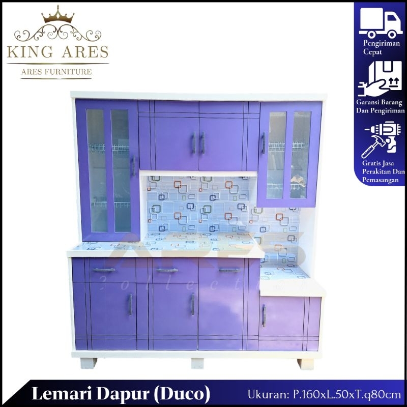 lemari dapur minimalis / lemari dapur 4 pintu - 3 pintu / lemari dapur duco / kitchen set termurah c