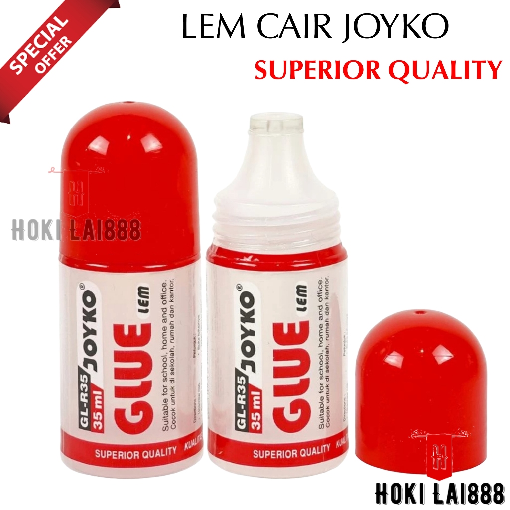 

[HKL] ATK002 LEM KERTAS LEM CAIR JOYKO 35ML GL-R35 / LIQUID GLUE JOYKO SUPERIOR QUALITY / LEM GL-R35 / LEM CAIR JOYKO / LEM JOYKO / LEM KERTAS 35ML / LEM SERBAGUNA