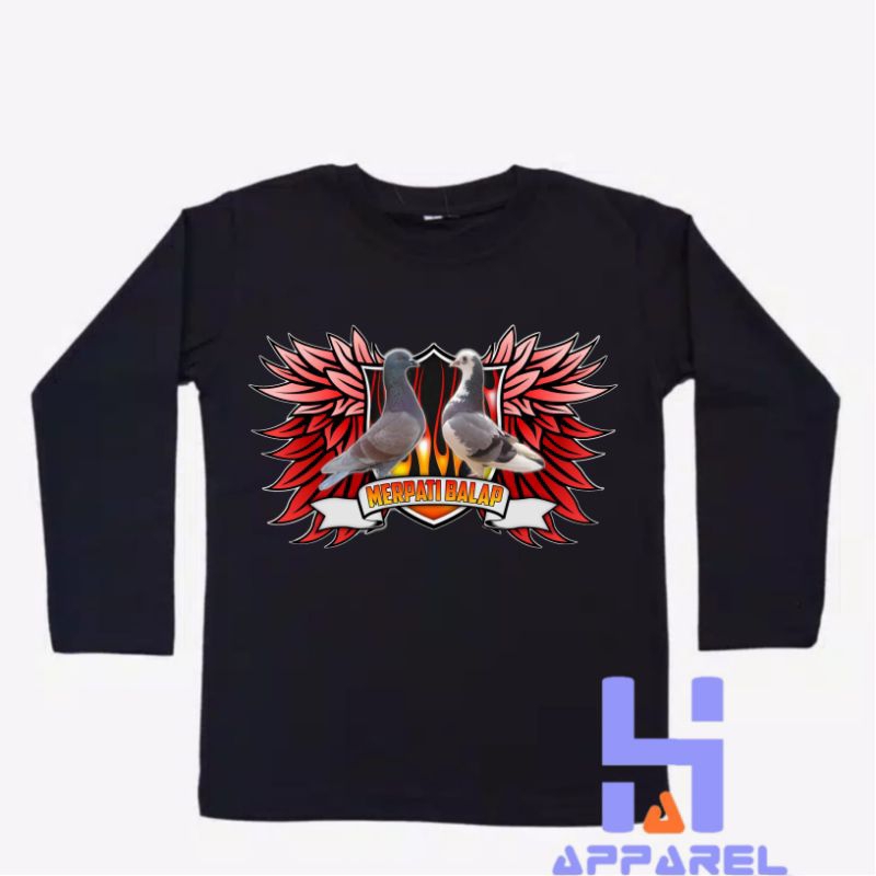 BAJU ANAK KAOS ANAK MERPATI BALAP MERPATI JAPATI LENGAN PANJANG