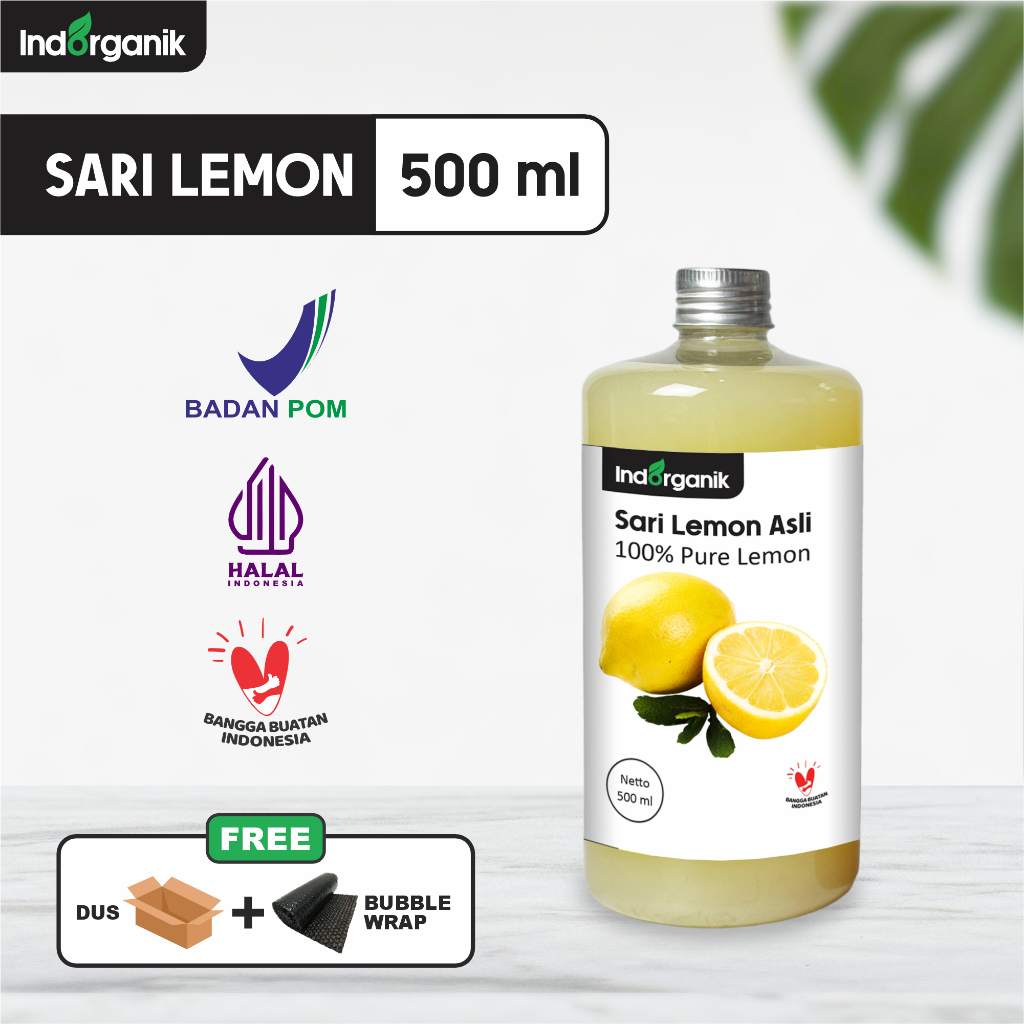 

INDORGANIK SARI LEMON 500ML - SARI LEMON ASLI UNTUK DIET DETOX - HALAL DAN BPOM