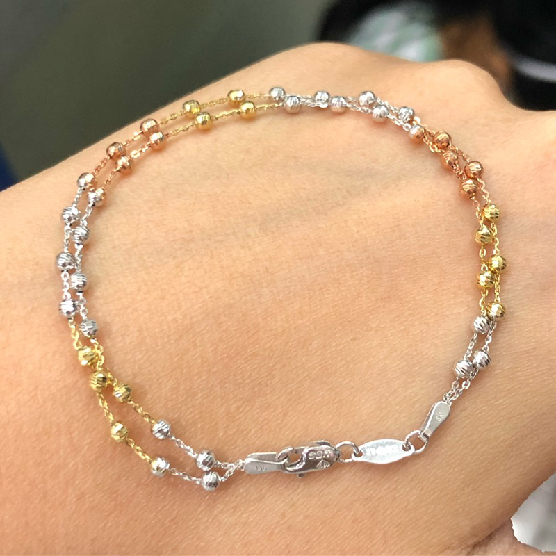 P3- GELANG JEDAR 2LAYER 3WARNA 2.67GR KADAR 375 PANJANG 17CM