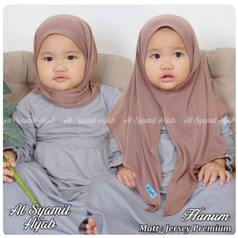 HIJAB ANAK SEGITIGA INSTAN JERSEY/HIJAB BERGO ANAK INSTAN BAHAN JERSEY
