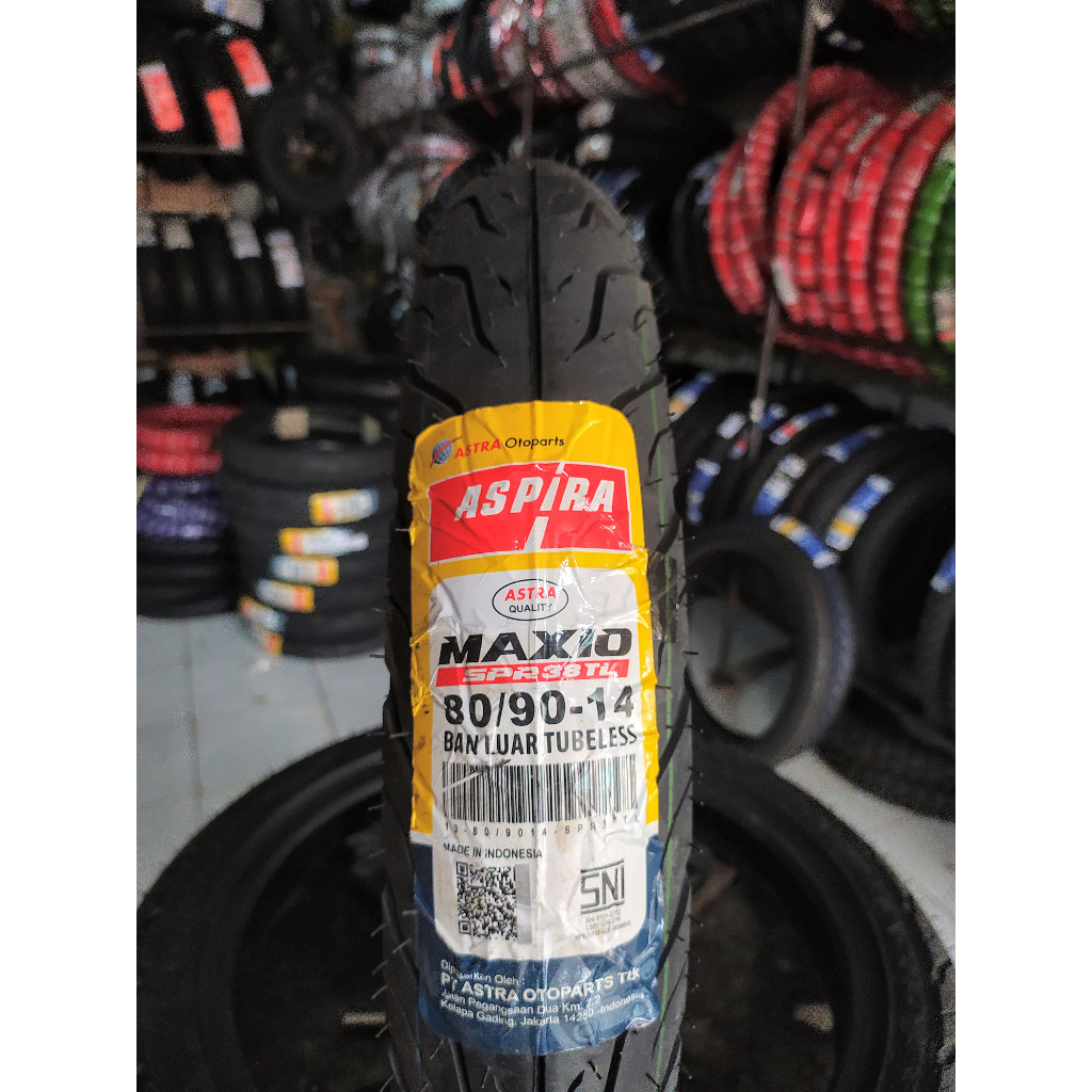 ASPIRA MAXIO 80/90-14 BAN LUAR MATIC TUBLESS RING 14 ASPIRA MAXIO SPR38 TL