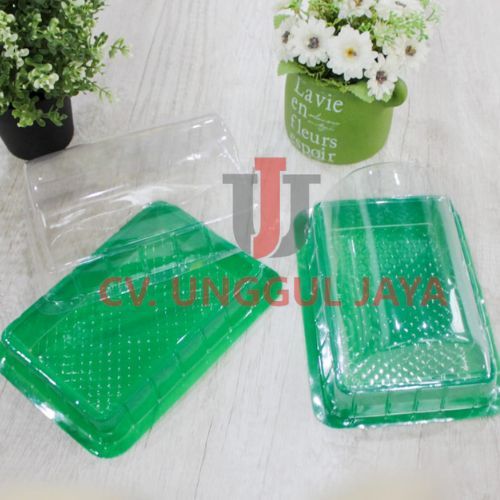 (25pcs) Mika kue bolu gulung 15 x 9 x 3cm (tinggi berikut tutup 8cm) Mika Roll Cake uk 15cm