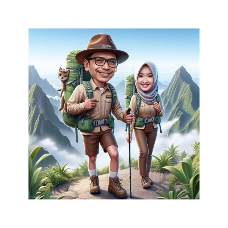 Karikatur 3D lagi mendaki sama pasangan cuma 20.000/wajah...