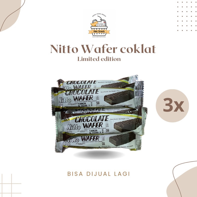 

Nitto Wafer Coklat 3 pack isi 30pcs