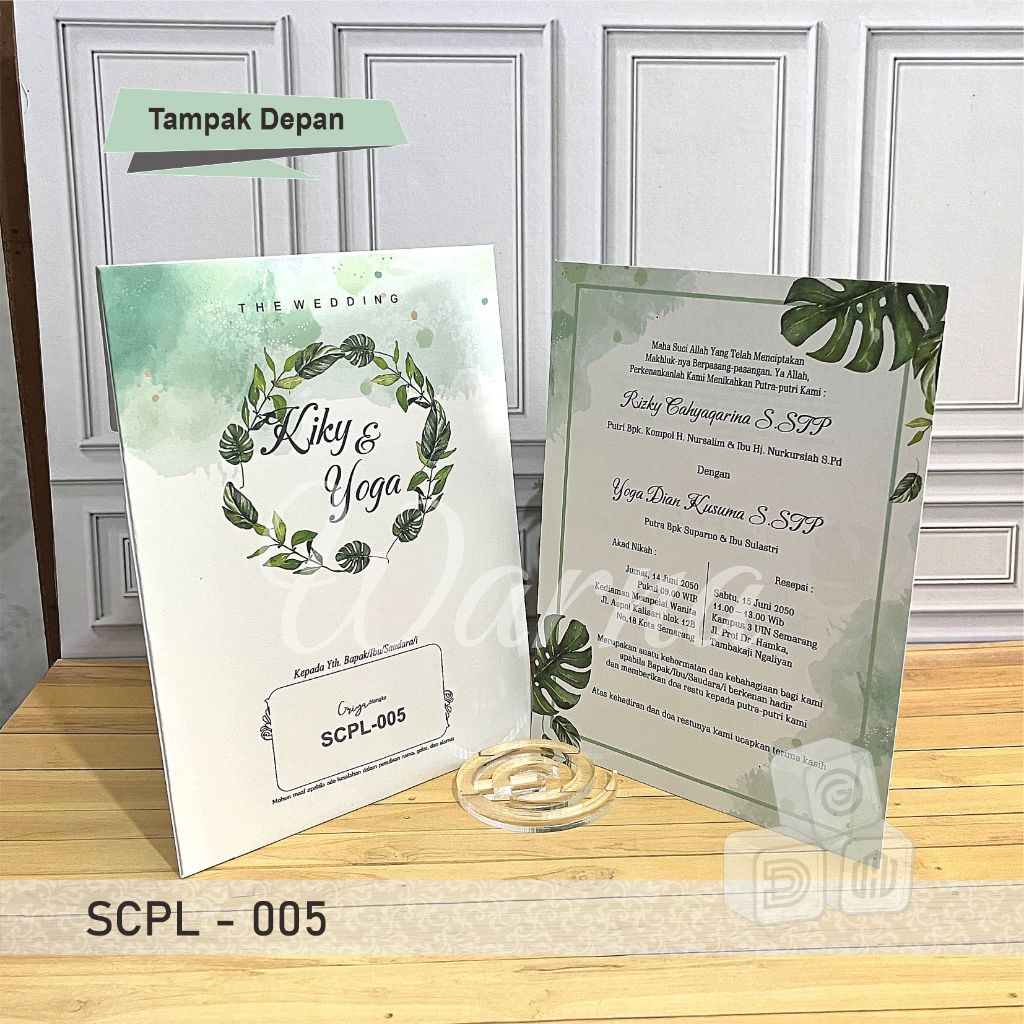 Undangan Pernikahan Amplop / SCPL 005 / Griya Blangko Undangan / Kertas Undangan Elegan Murah