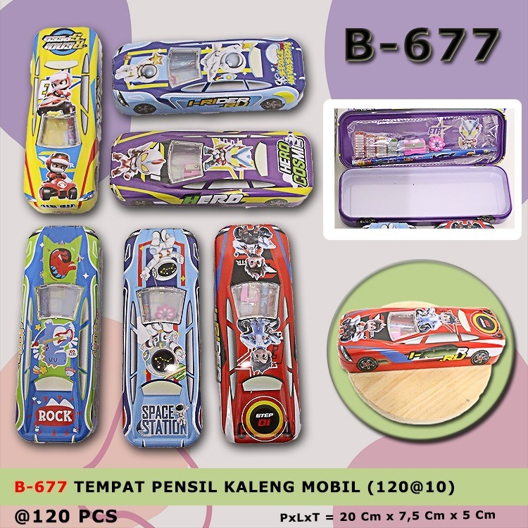 

Rmdodo - Kotak Pensil Kaleng Mobil 2 Tingkat / Tempat Pensil B-677