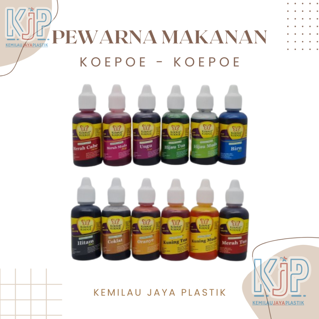 

Pewarna Makanan Koepoe-Koepoe 30ml LENGKAP