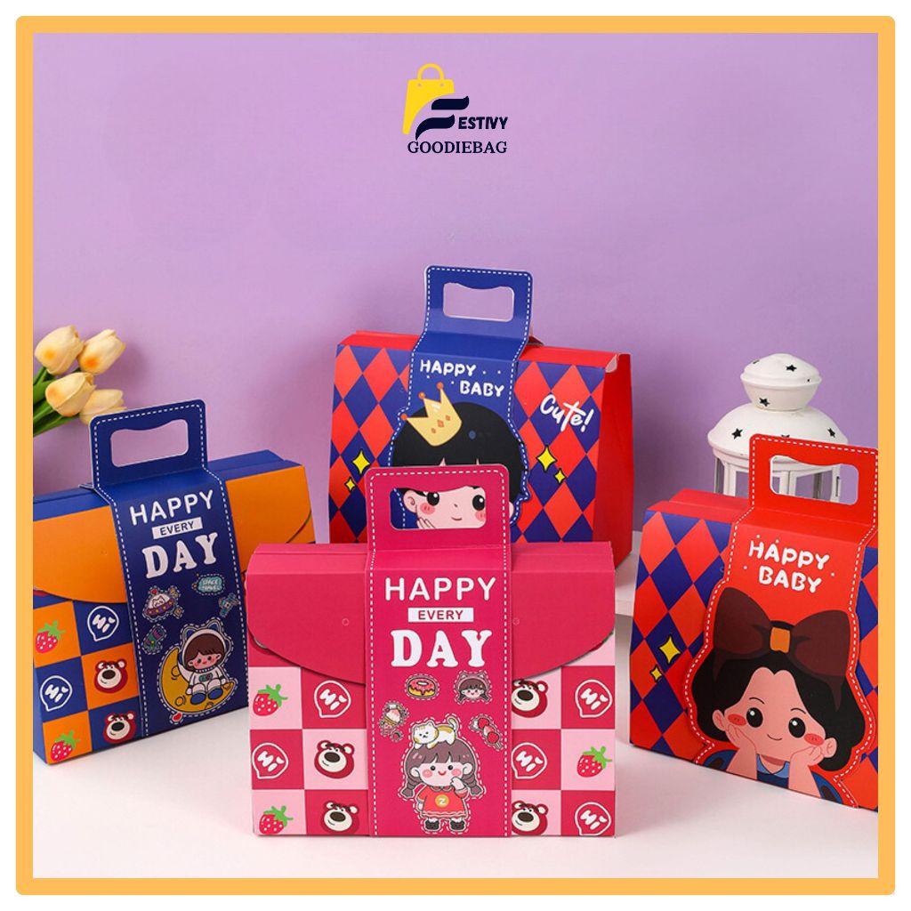 

FG Goodiebag Ulang Tahun Anak Motif HAPPY / Paperbag Souvenir Ulang Tahun / Tas Snack Hampers Ulang Tahun PP26