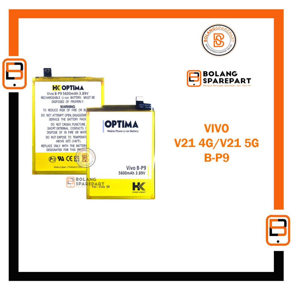 BATERAI BATRE VIVO V21 4G / V21 5G / B-P9 HK OPTIMA DOUBLE IC