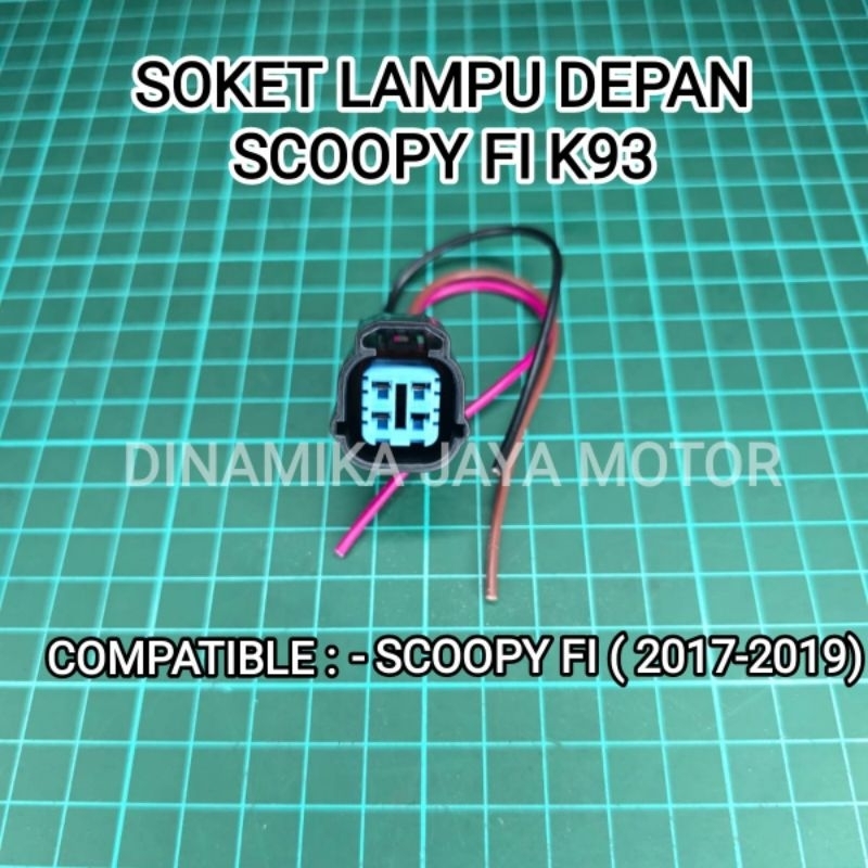 SOKET LAMPU DEPAN SOCKET HEADLAMP 4 PIN SCOOPY FI K93 2017-2019