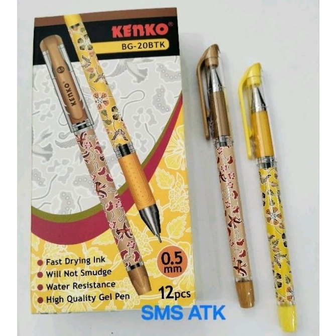

Pulpen Kenko Batik Gel Pen BG-20BTK 0.5mm