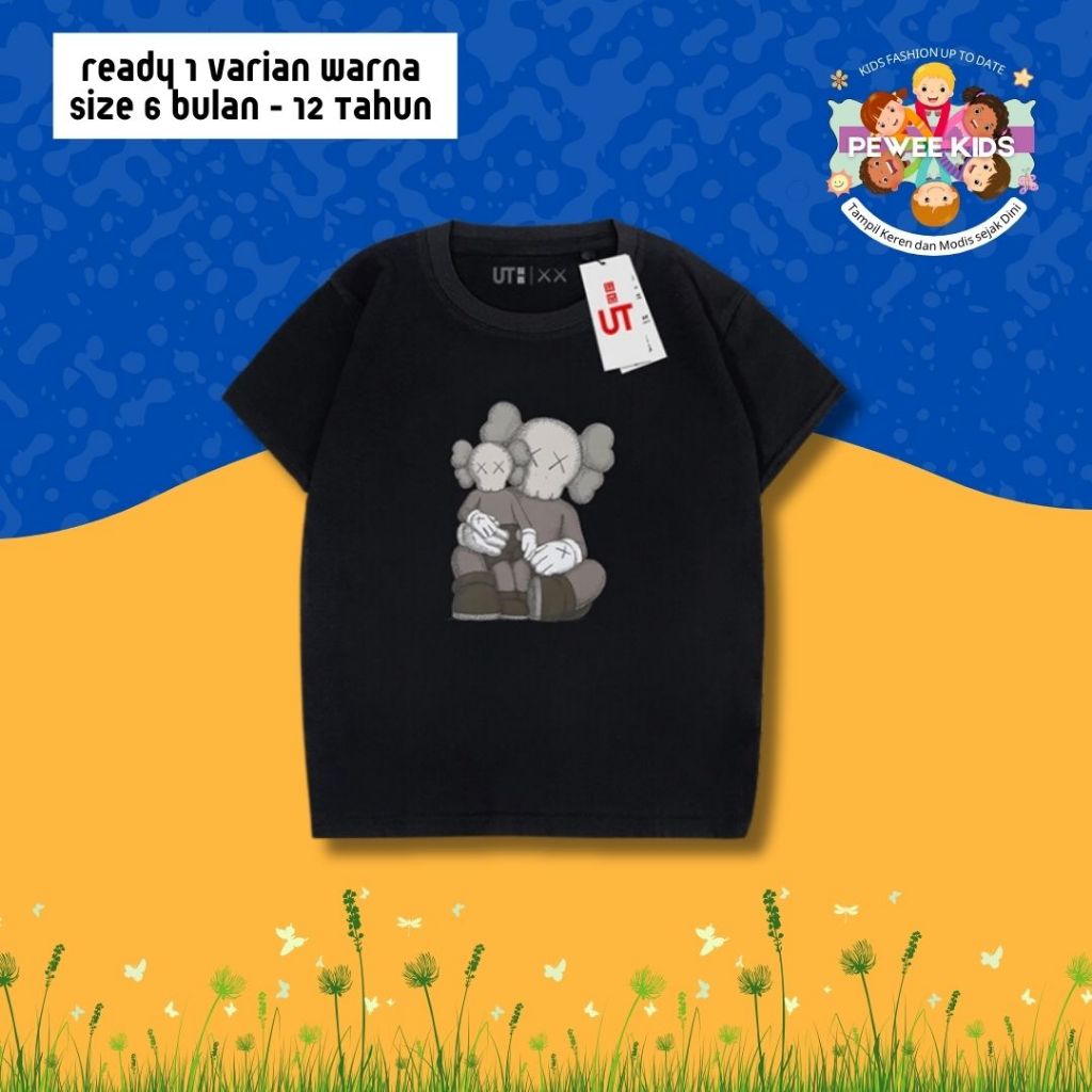 Kaos Anak Laki Laki Perempuan 1-12 Tahun Baju Atasan Import Premium KAWS UNI COMKAWS