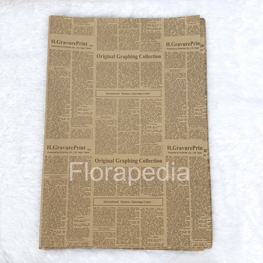 

Flower Wrapping Paper Motif Newspaper / Kertas Buket Bunga Kado / Korean Paper Wrap