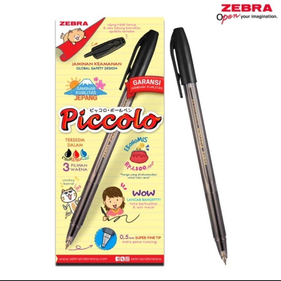 

Ballpoint Zebra PICCOLO 0.7 / Pulpen Zebra PICCOLO 0.7 | (ASLI) Original 100%