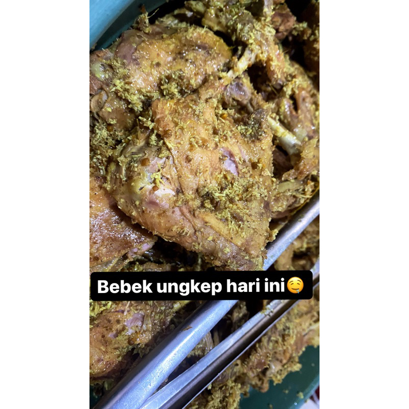 

Bebek ungkep/goreng 1ekor berat kurleb 600gr free sambal