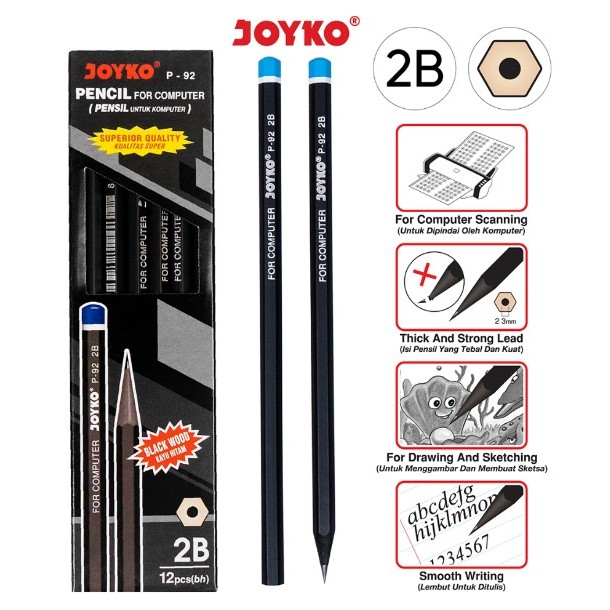 

Pencil Pensil Joyko P-92 2B 1 PCS